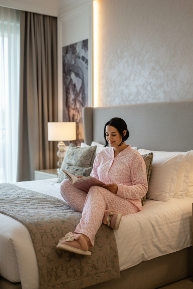 استرخاء على السرير